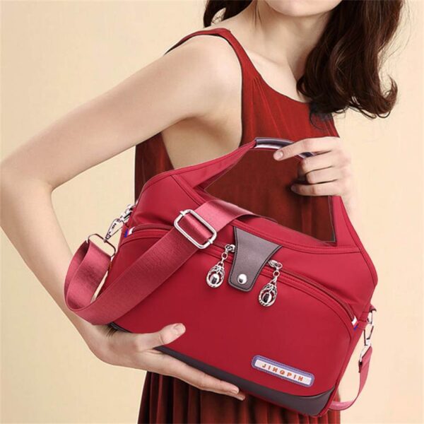 ( Red colour ) Large Capacity Waterproof Anti-theft Fashion - Image 3