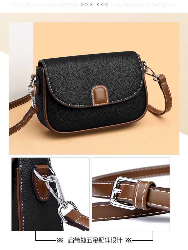 PU Leather Handbags Women Fashion Crossbody Bags (black) - Image 2