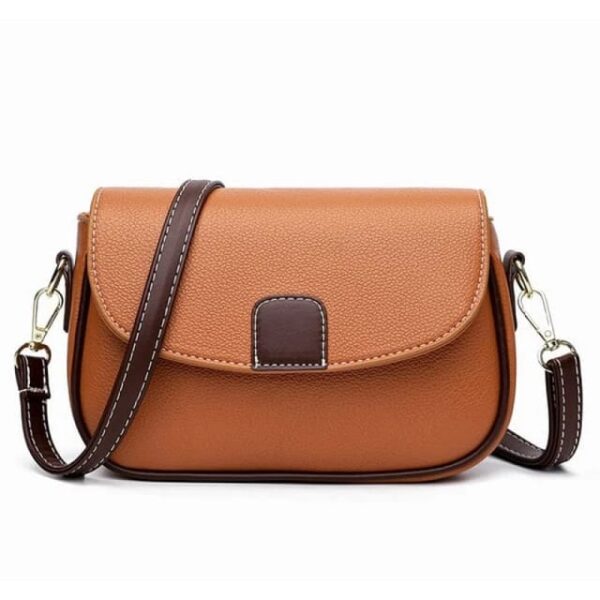 PU Leather Handbags Women Fashion Crossbody Bags(Orange) - Image 4