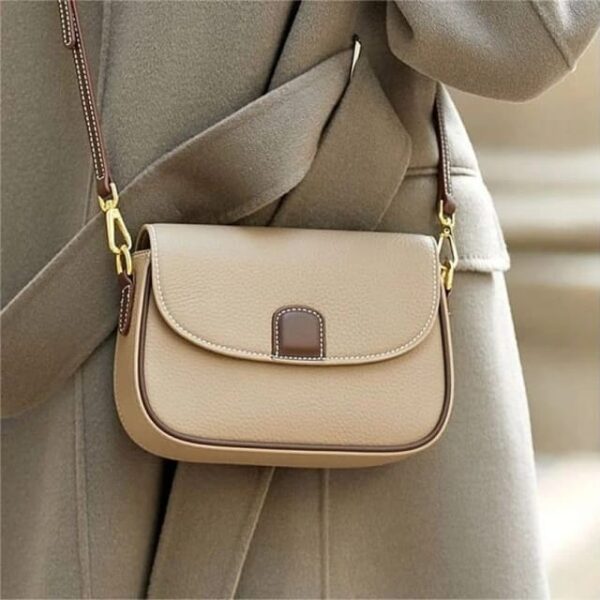PU Leather Handbags Women Fashion Crossbody Bags(Off-White) - Image 2