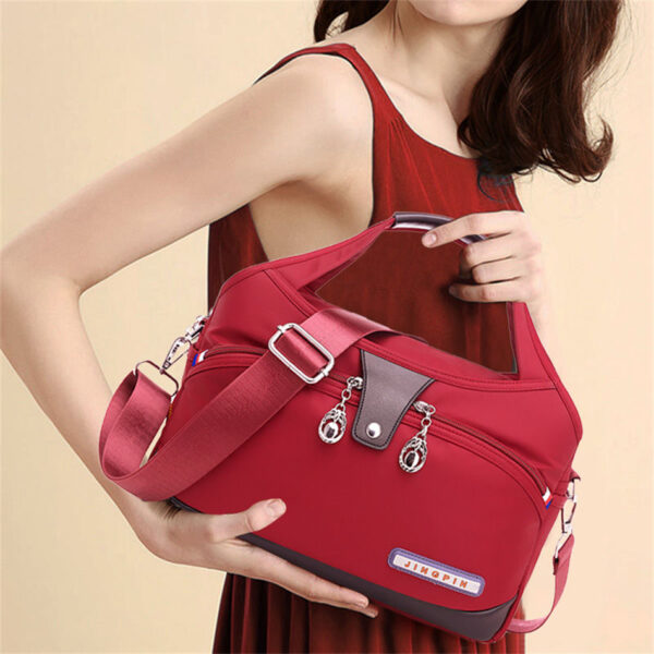 Large Capacity Waterproof Anti-theft Fashion ( maroon color) - Image 2