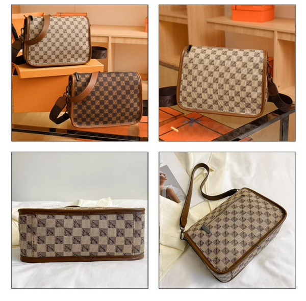 Women Luxurys Designers Bags Messenger Ivhandbag(Khaki) - Image 3